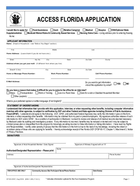 Access Florida Application 2016 2024 Form Fill Out And Sign Printable