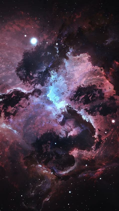 Phone Landscape Galaxy Starry Sky Nebula Lanskap Estetika Galaksi
