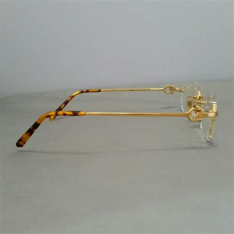 Vintage Cartier 18k Solid Gold Prescription Eyeglasses Frame Luxury On Carousell