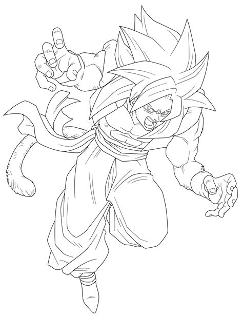Las Mejores 112 Colorear Dibujos De Goku Super Saiyan 4 Jorgeleonmx