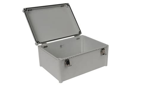 Fiberglass Box With Self Locking Latch Pth 22456 Bud Industries