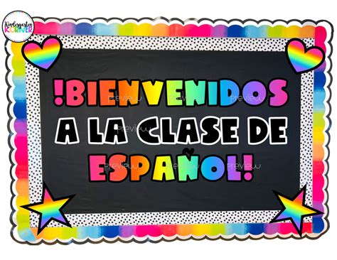 Bienvenidos A La Clase De Espanol Bulletin Board Sign Etsy