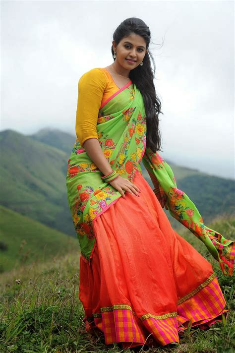 anjali half saree latest stills latest movie updates movie promotions branding online and