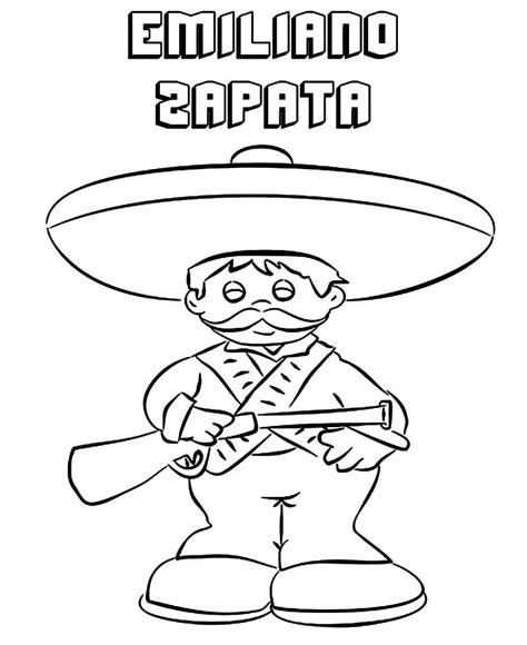 Dibujos De Emiliano Zapata Para Colorear Dibujos Onlinecom