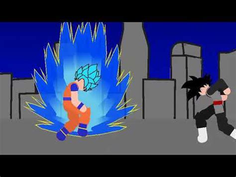 Animação de Dbs Goku vs Goku Black stick nodes YouTube