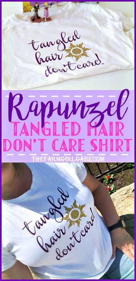 diy rapunzel tangled hair don t care shirt the farm girl gabs®