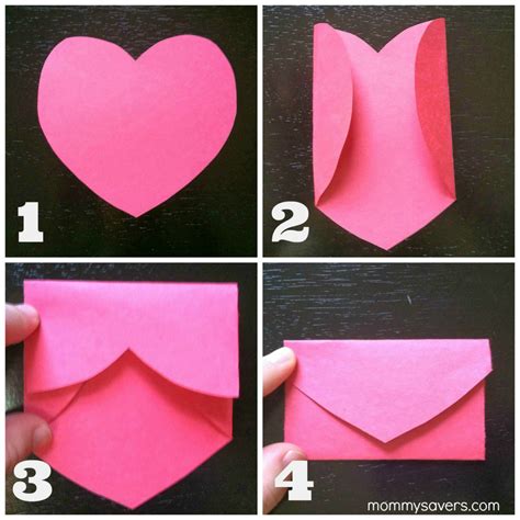 Print the layout onto plain paper and cut out. DIY Heart Envelope Card - Mommysavers