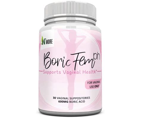 Boric Acid Vaginal Suppositories 30 Count 600mg 100 Pure Made In