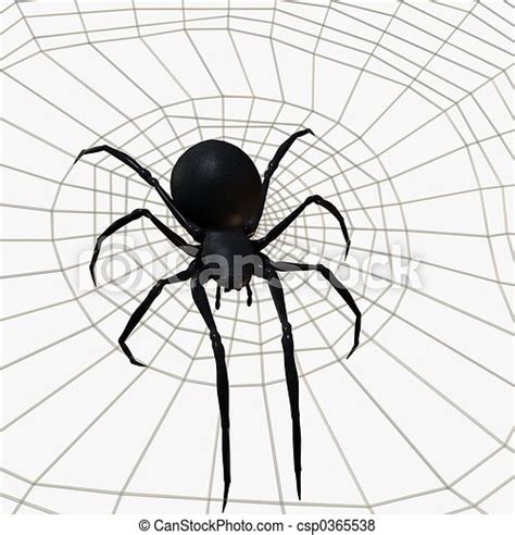 Stock Illustration Of Black Widow Spider 3d Animal Render Csp0365538