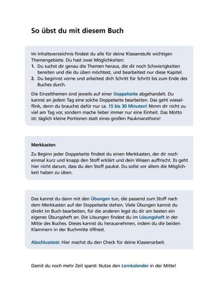 Übungen mit lösungen für die 4./5. Mathe in 15 Minuten - Rechnen und Sachaufgaben 4. Klasse - Schulbücher portofrei bei bücher.de
