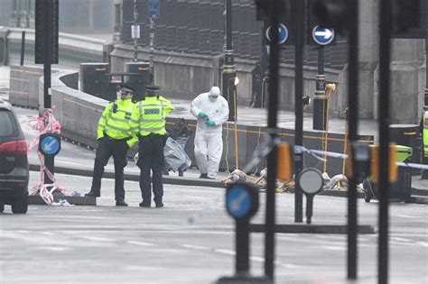 Forensic Officers Scour Westminster Bridge In Aftermath Of Terror