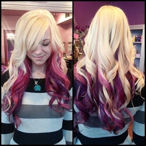 But how else would they look around? Image result for Burgundy Hair with Blonde Underneath ...