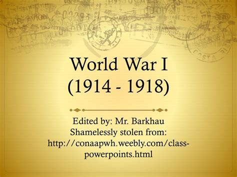 Ppt World War I 1914 1918 Powerpoint Presentation Free Download