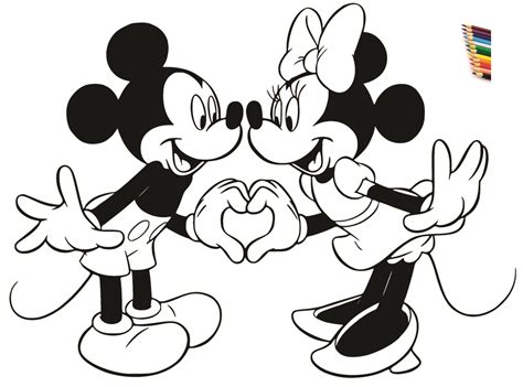 Mickey And Minnie Mouse High Five Cartoon Drawing