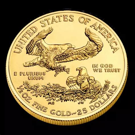 Half Ounce American Eagle Gold Coin 25 Dollar Gold Coin Pacific