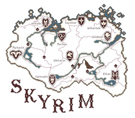Everyone believes that their little bundle of joy is an angel. Skyrim Map // Video Game Cross Stitch Pattern