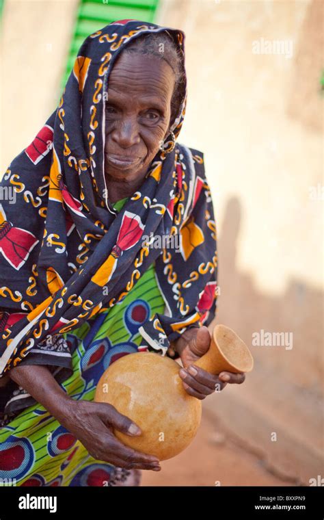 An Elderly Fulani Woman In The Town Of Djibo In Northern Burkina Faso