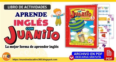 Libro De Actividades Aprende InglÉs Con Juanito En Formato Pdf