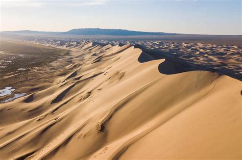 Khongoryn Els Sand Dunes From Above Mongolia Cool Places To Visit