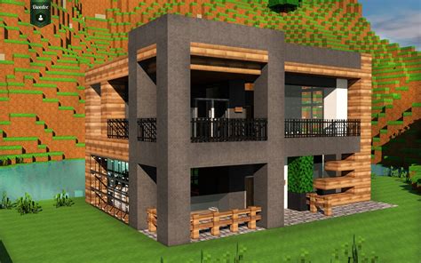 Belle Maison Minecraft Moderne Limpression 3d