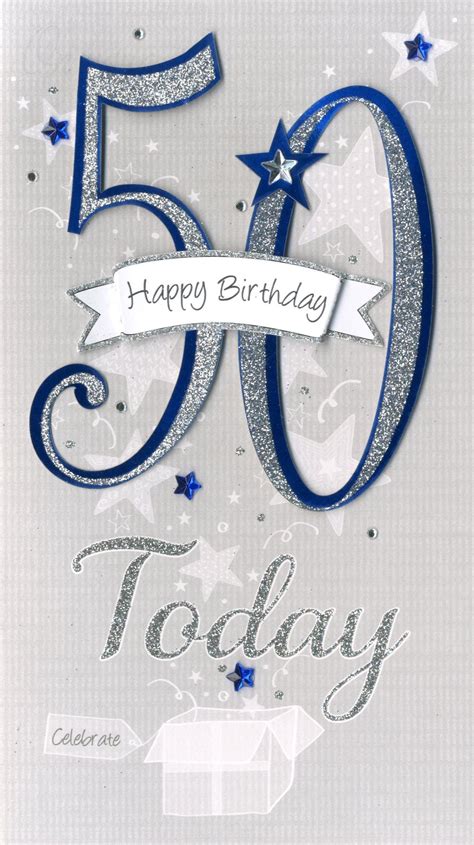 Wishing you a wonderful day and a fabulous year being fifty. Happy 50th Birthday Greeting Card | Cards