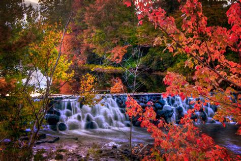 Autumn Waterfall New England Fall Foliage Photograph By Joann Vitali