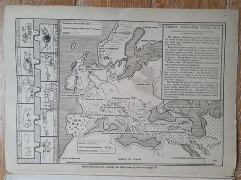 Vintage School Map Of Europe Wall Map Interactive Educational Chart