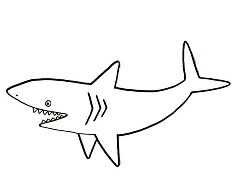 Tiburón Dibujo Para Colorear E Imprimir