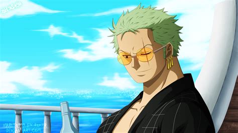 Anime Roronoa Zoro Pfp In Sunglasses