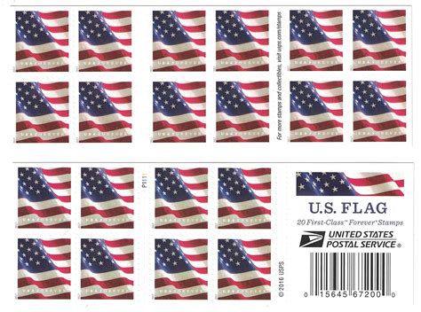 Usps Us Flag Forever Postage Stamps Book Of 20 20 Ebay