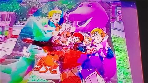 Barney And Baby Bop Group Hugging Scooby Doo And The Gang In 2024