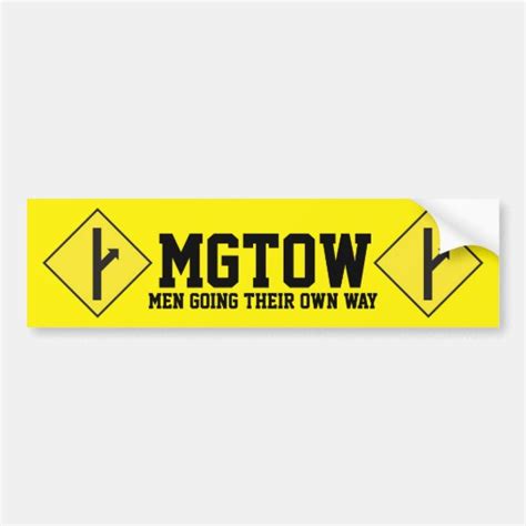 MGTOW Men Going Their Own Way Bumper Sticker Zazzle Com