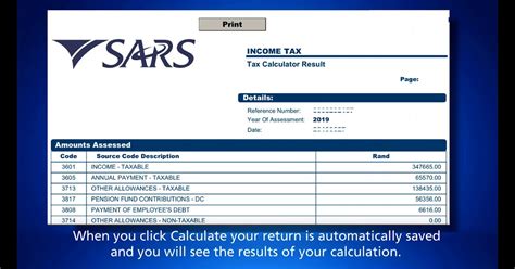 Tax Rebate Calculator South Africa