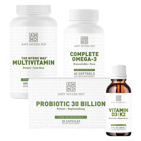 Amy Myers Md Multivitamin Capsules Vitamin D3 K2 Liquid Complete Omega