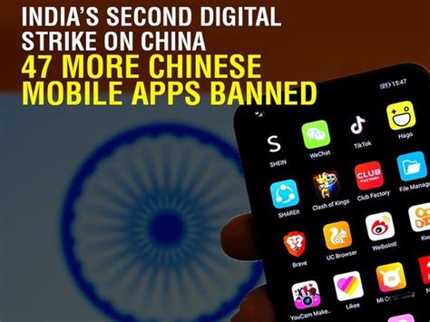 Chinese Apps Banned Indias Second Digital Strike On China 47 More