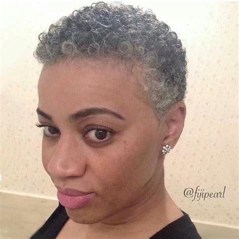 Short Natural Haircuts For Black Females With Gray Hair Short Natural
