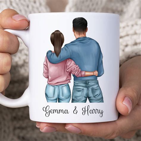 Customisable Couples Mug By Doodlecardsboutique