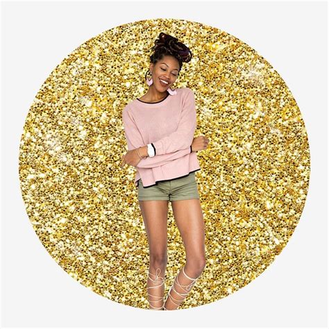 African Woman Gold Glitter Round Free Photo Rawpixel