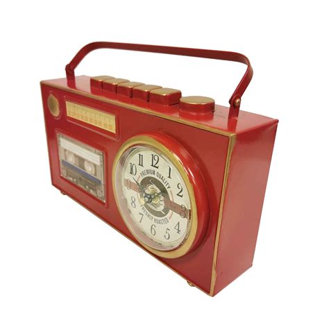 Red Vintage Table Clock Boxman