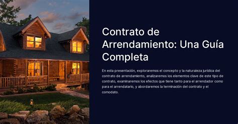 Contrato De Arrendamiento Una Guía Completa