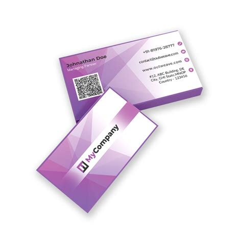 Customized Double Sided Business Card Printing Matte Finish