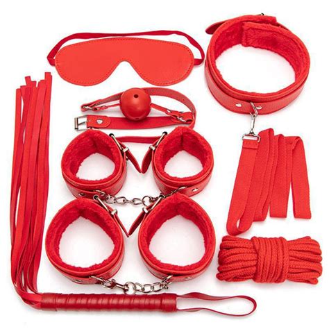 Sex Handcuffs Set Sm Toys Bondage Leather Whip Eyelet Set Sexy Straps