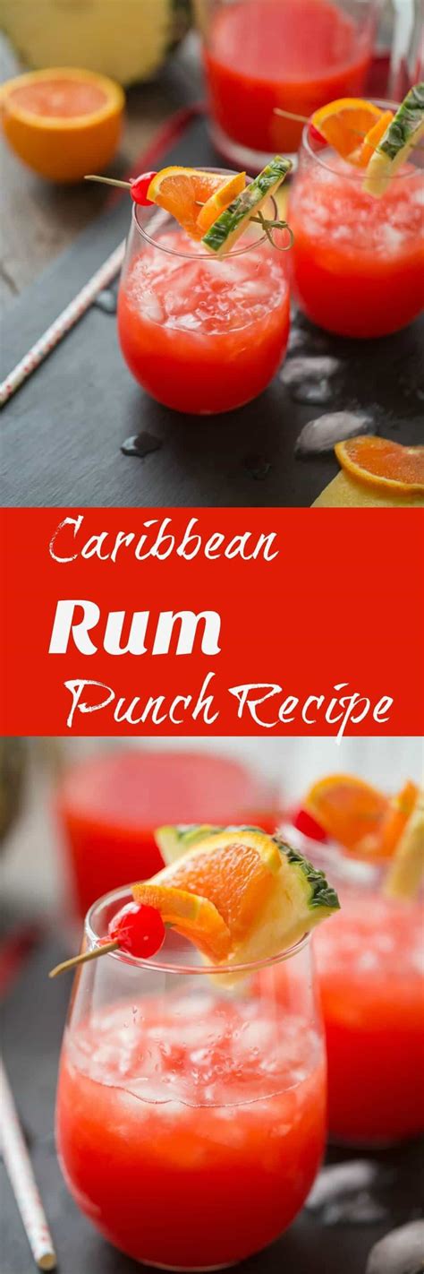 Caribbean Rum Punch Recipe Rum Punch Recipes Fruity Cocktails Caribbean Rum Punch Recipe