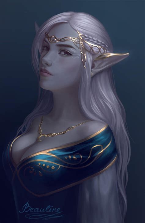 Dark Elf By Beauline On Deviantart Arte Fantasía Femenino Personajes De Fantasía Arte Duende