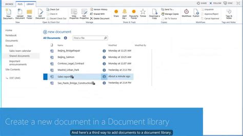 Adding Documents To A Sharepoint Online Document Library Youtube Images