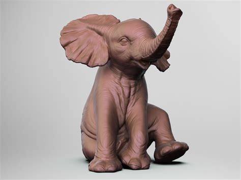 Artstation Baby Elephant For 3d Print Resources