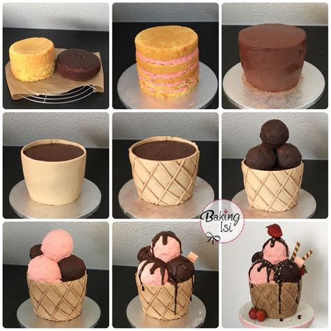 Tutorial Pictorial Icecream Cake Eiscreme Torte D How To Makingof Desserts Cake