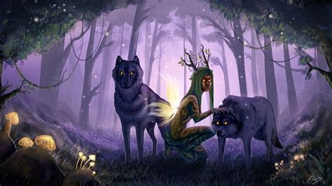 Art Artwork Fantasy Magical Forest Original Magic Creature F Wallpaper