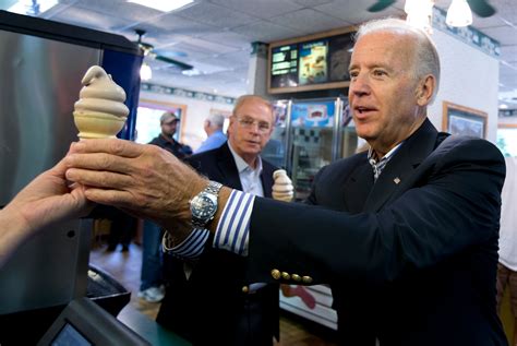 Here Is A Photo Of Joe Biden Eating Ice Cream In His Aviators While Flashing Cash The