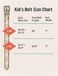 Size Charts Zilker Belts